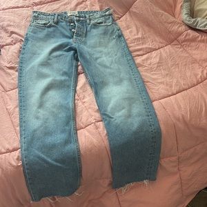 cutoff denim jeans